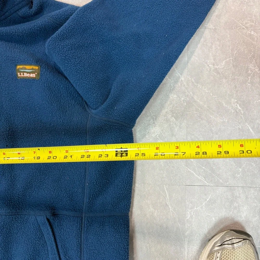 LL Bean Mens XL Tall Mountain Classic Fleece Jacket Full Zip Blue 505336